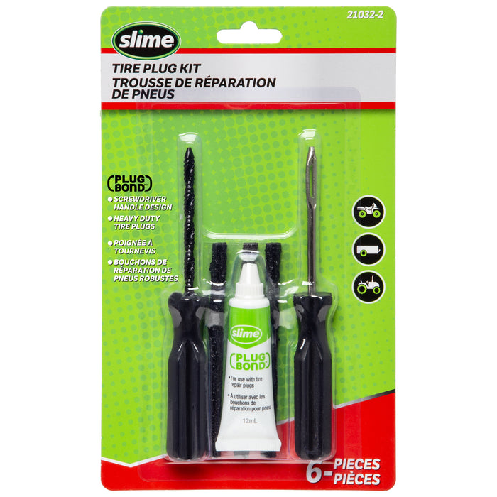 Permatex 21032-2 SLIME STRAIGHT HANDLE TIRE PLUG KIT 6PC