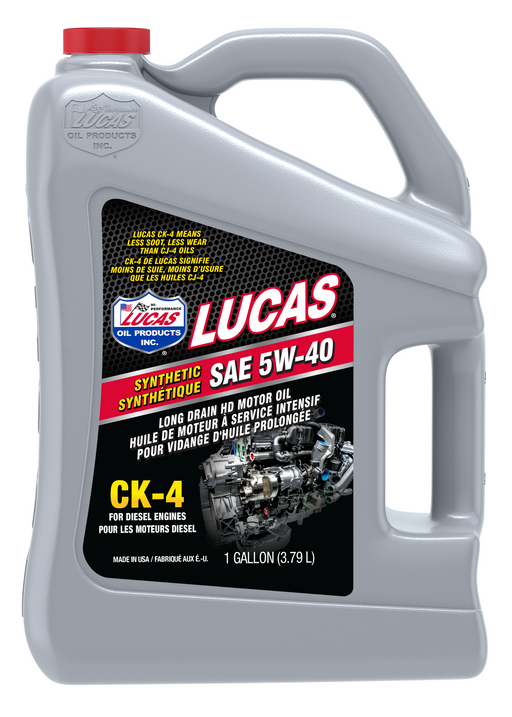 Lucas Oil 21178 1 Gallon/3.79L SYNTHETIC SAE 5W-40 CK-4 DIESEL MOTOR OIL