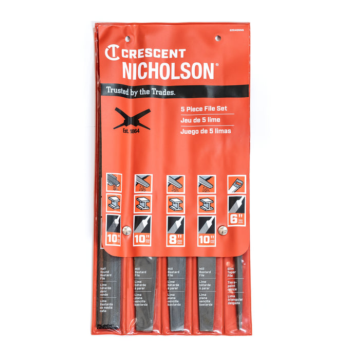 Apex Tool 22040NNN FILE SET, 5PC, GENERAL