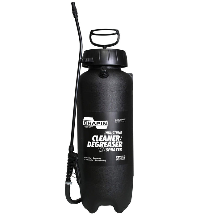 Chapin (772) 22360XP Chapin Industrial (XP) w/ Chem Resistant Seals Cleaner/Degreaser Sprayer - 3 Gal. Applications: cleaning, degreasing, general-purpose cleaning. Hose Length: 42-inches