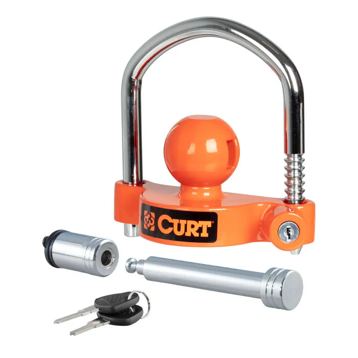 Curt (167) 23092 Hitch & Coupler Lock Set, 2" or 2-1/2" Receivers, 1-7/8" to 2-5/16" Couplers
