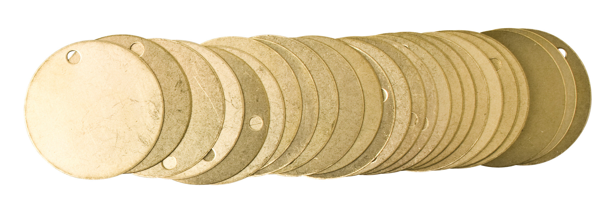 Brady (458) 23211 Blank Brass Tags, Pack of 25