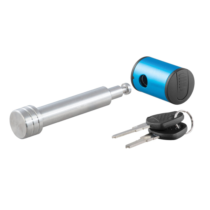 Curt (167) 23502 5/8" Hitch Lock (2" Receiver, Right-Angle, Stainless)