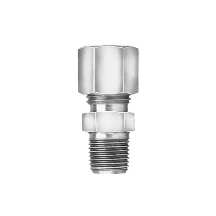 Lincoln (502) 241290 Lincoln Industrial 241290 Standard Compression Fitting, 1/4 in. Tube x 1/8 in. NPT (M), Straight