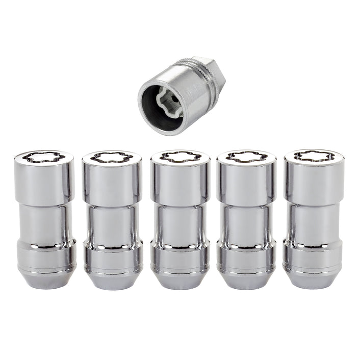 McGard (173) 24510 Chrome Cone Seat Wheel Lock Set (M14 x 1.5 Thread Size) - Set of 5 Locks and 1 Key