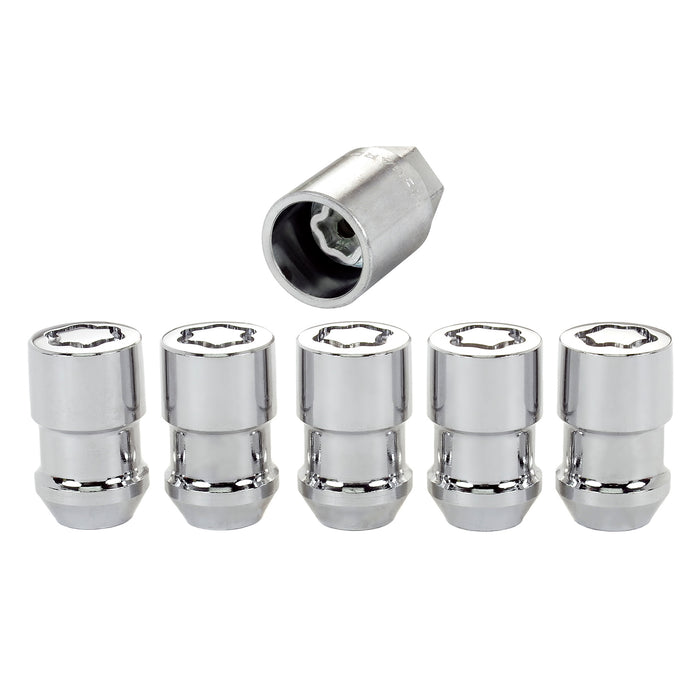 McGard (173) 24537 Chrome Cone Seat Wheel Lock Set (M12 x 1.5 Thread Size) - Set of 5 Locks and 1 Key