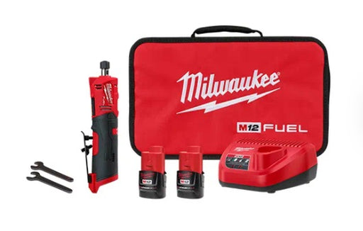 Milwaukee 2486-22 Milwaukee M12 FUEL™ 1/4" Straight Die Grinder 2 Battery Kit