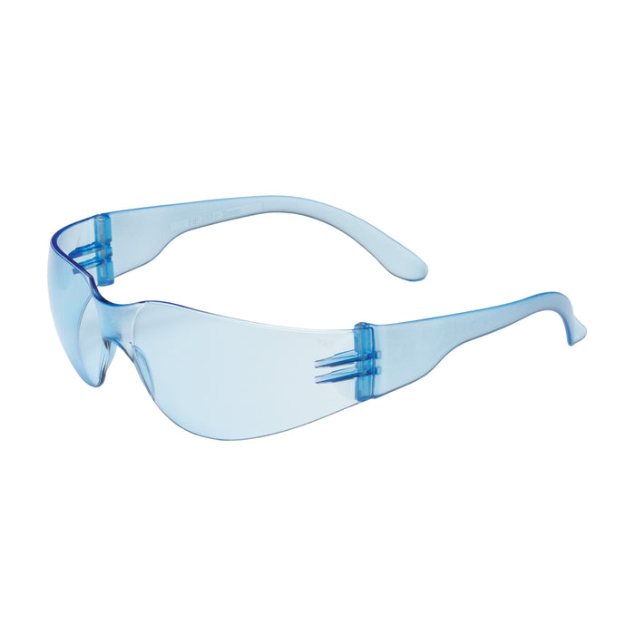 PIP Canada (449) 250-01-5503 Zenon Z12™ One-Size Fits All Rimless Safety Glasses With Light Blue Temple, Light Blue Lens And Anti-Scratch Coating