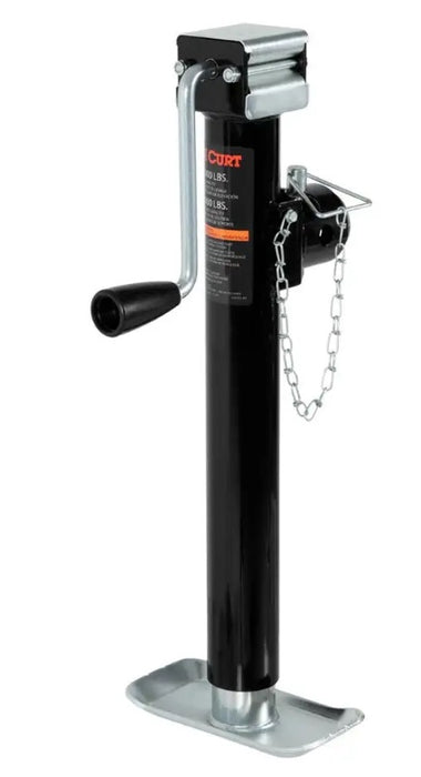 Curt (167) 25005 PIPE-MOUNT SWIVEL TRAILER JACK WITH SIDE HANDLE (5,000 LBS, 15" TRAVEL) No.25005