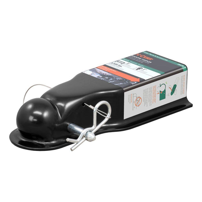 Curt 25472 QuickPin No-Latch 2" Trailer Coupler (3" Channel, 3,500 lbs)