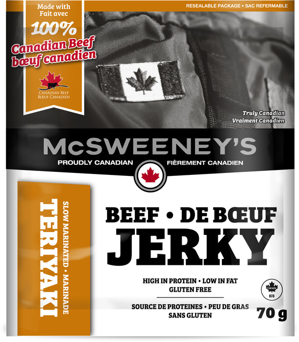 McSweeneys 25520 70G TERIYAKI BEEF JERKY
