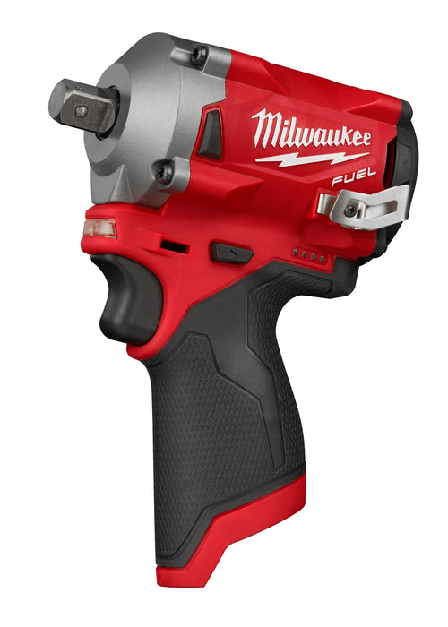 Milwaukee (366) 2555P-20 Mil 2555P-20-M12 FUEL™ 1/2” Stubby Impac (Bare Tool)