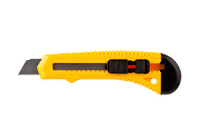 Dynaline 2558807 Heavy Duty Plastic Cutter - Yellow, 3/4" H.D. Blade - Thumb Lock