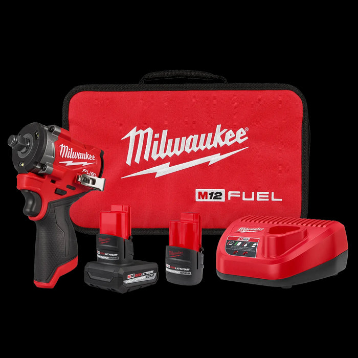 Milwaukee (366) 2563-22 M12 Fuel™ Stubby 1/2" Impact Wrench Kit