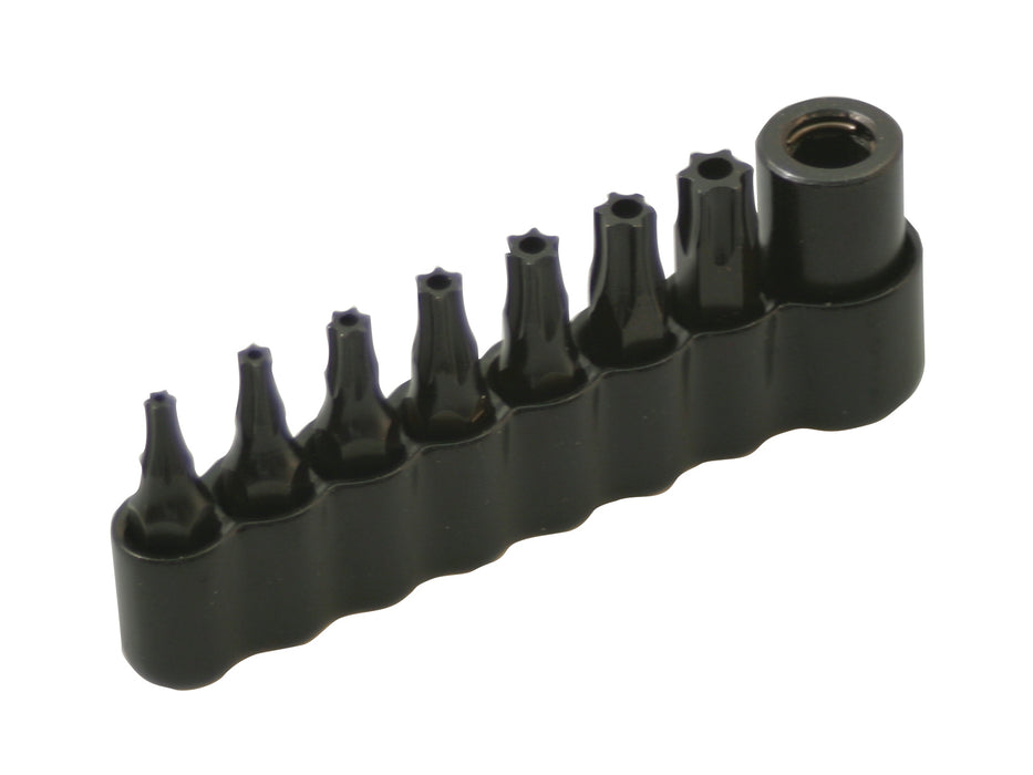 Lisle 26000 Seven 1/4" Hex Insert Bits with 1/4" Drive Bit Holder. T-10 Through T-40. Fits t