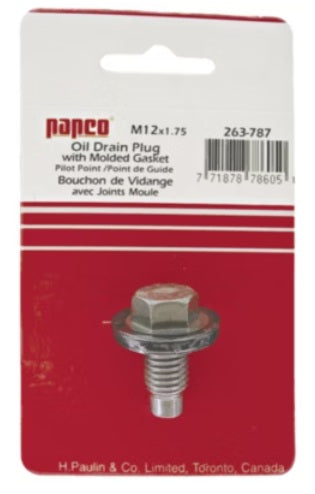 H. Paulin (680) 263-787 Papco 1PK 12MMX1.75 DRAIN PLUG WITH GASKET CARD