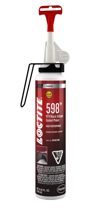 Loctite (123) 2638166 Loctite RTV 598 Black Silicone Gasket Maker, 190 ml Can