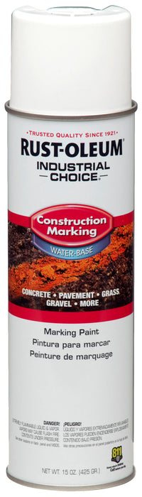 Rust-Oleum (210) 264692 Rust-Oleum INDUSTRIAL CHOICE M1400 Water-Based Construction Marking Paint 17 oz- WHITE