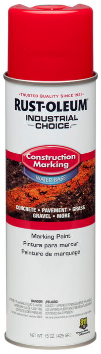 Rust-Oleum 264696 Rust-Oleum INDUSTRIAL CHOICE M1400 Water-Based Construction Marking Paint 17 oz- SAFETY RED