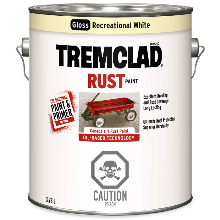 Rust-Oleum 27032X155 Tremclad Oil-Based Rust Paint 3.78 L- RV WHITE