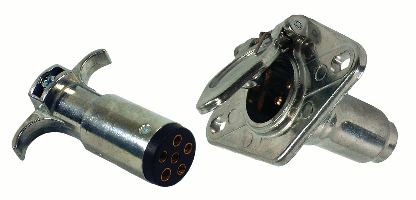 Dynaline (378) 27036 6 POLE PLUG, HEAVY DUTY DIE CAST HOUSING, TRAILER SIDE