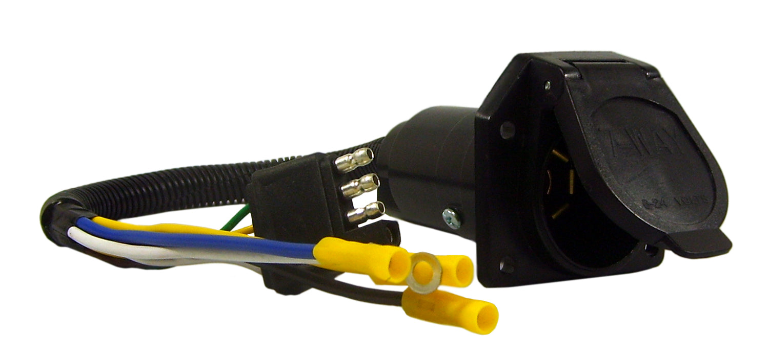 Dynaline (378) 27052 7-WAY SOCKET & 4-WAY PLUG SET DIRECT WIRING, VEHICLE SIDE