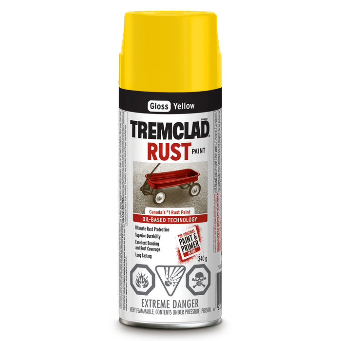 Rust-Oleum (210) 27097B522 Tremclad Oil-Based Rust Paint Spray 340 g- YELLOW