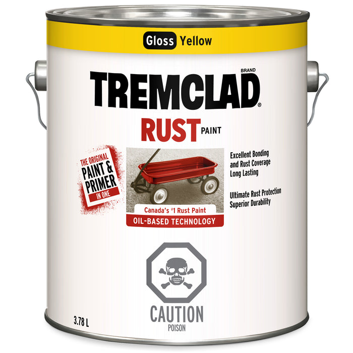 Rust-Oleum 27097X155 Tremclad Oil-Based Rust Paint 3.78 L- YELLOW