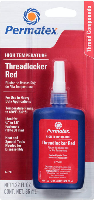 Permatex 27240 RED HI-TEMP THRDLCKR 36ML