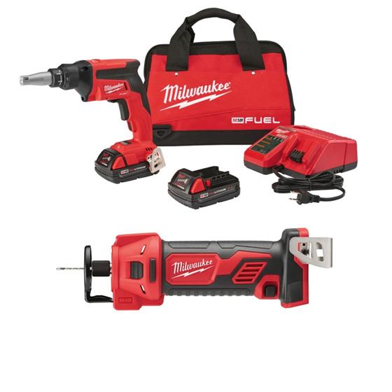 Milwaukee (366) 2866-22CTP 2866-22CTP M18 Drywall Screw Gun With Cut Out Tool, Kit