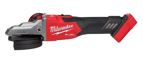 Milwaukee 2887-20 M18 FUEL 18 VOLT LITHIUM-ION BRUSHLESS CORDLESS 5 IN. FLATHEAD BRAKING GRINDER, SLIDE SWITCH LOCK-ON - TOOL ONLY