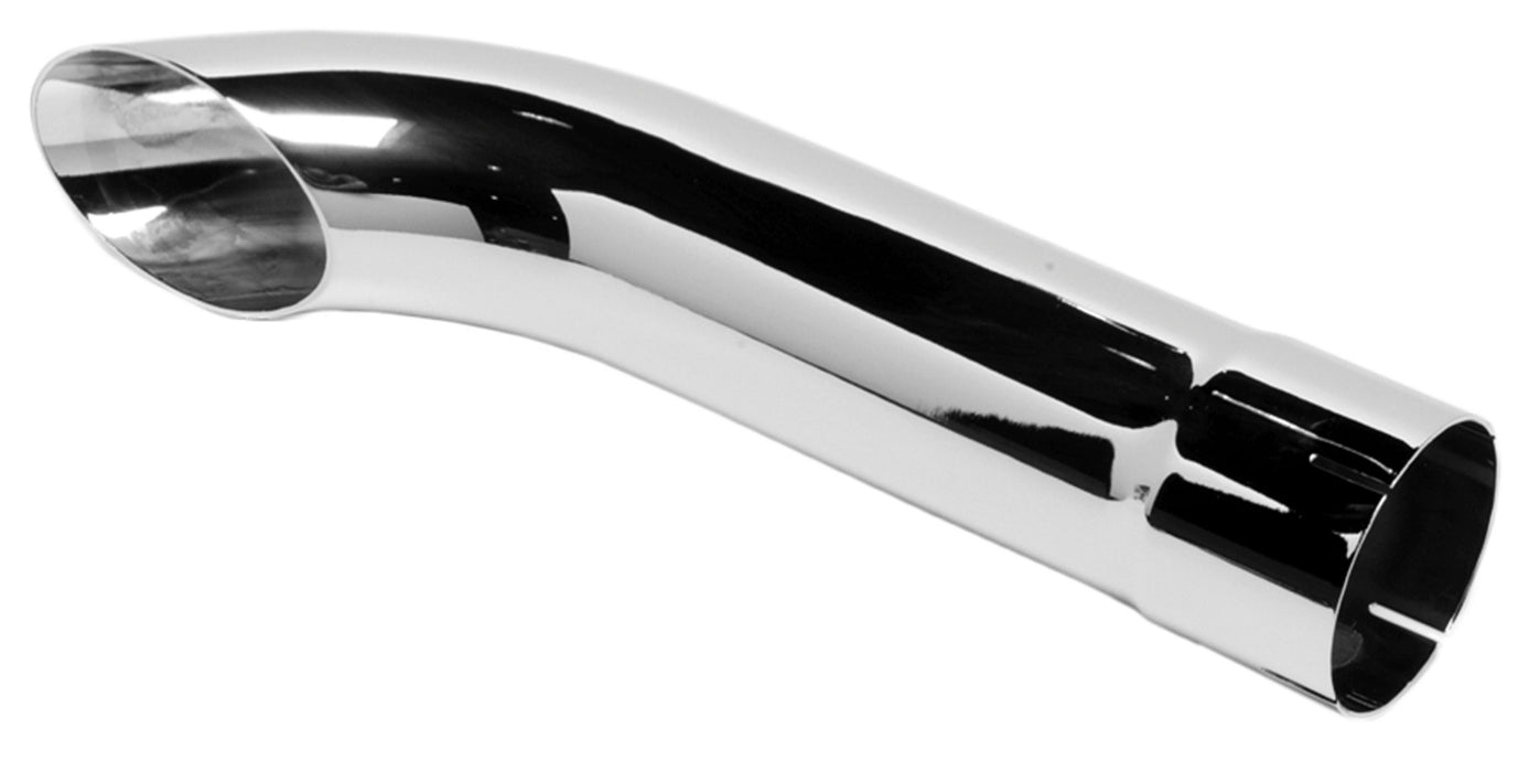 Walker (670) 29111 Walker® 29111 - Heavy Duty Steel ID Style Curved Chrome Exhaust Stack (4" Inlet, 4" Outlet, 18" Height)