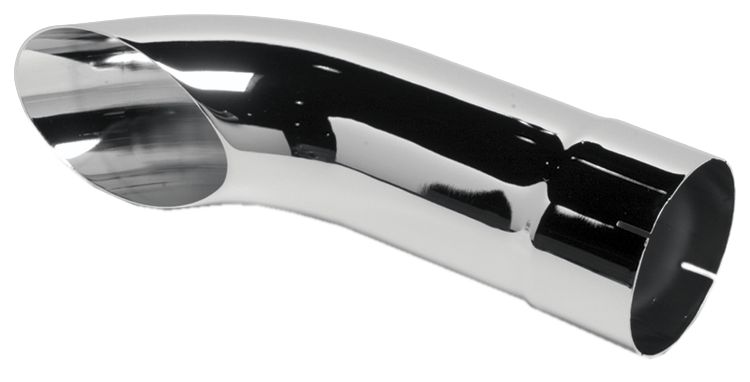 Walker 29112 Walker® 29112 - Heavy Duty Steel ID Style Curved Chrome Exhaust Stack (5" Inlet, 5" Outlet, 18" Height)