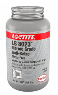 Loctite (123) 299175 (34395) LB 8023 MARINE GRADE ANTI-SEIZE 8 OZ NET WT BRUSH TOP.