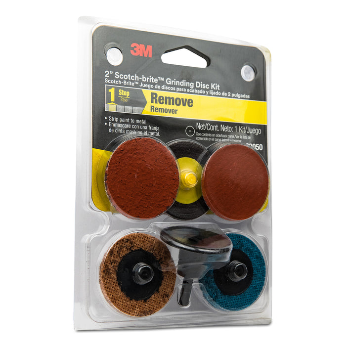 3M 03050 Scotch-brite™ Grinding Disc Kit 03050, 2 in, 40-80-120 Grit, Colour: Assorted, 3M Stock No. 7010295202