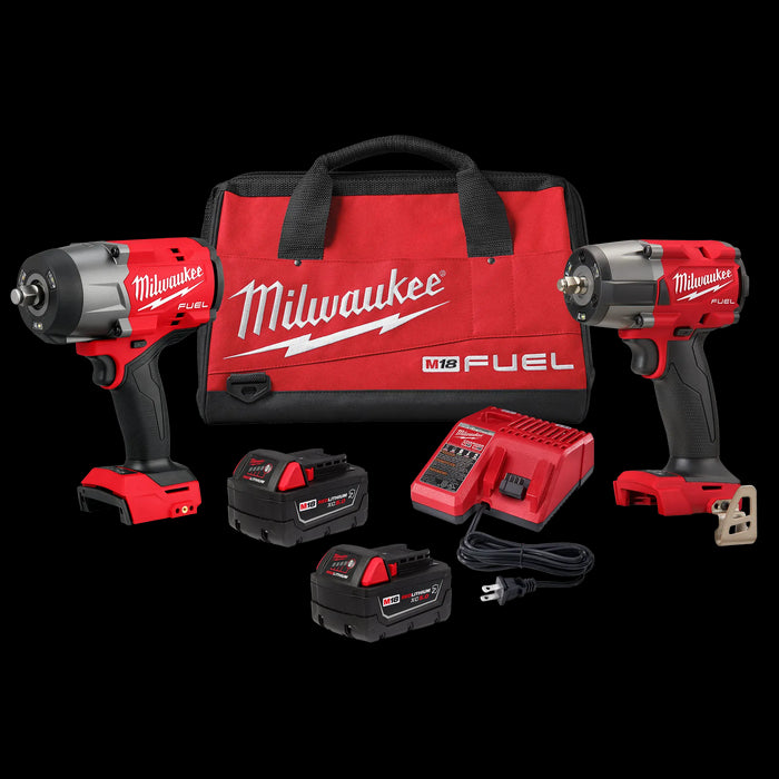 Milwaukee (366) 3010-22 M18 FUEL™ 1/2" HTIW & 3/8" MTIW Automotive Combo Kit