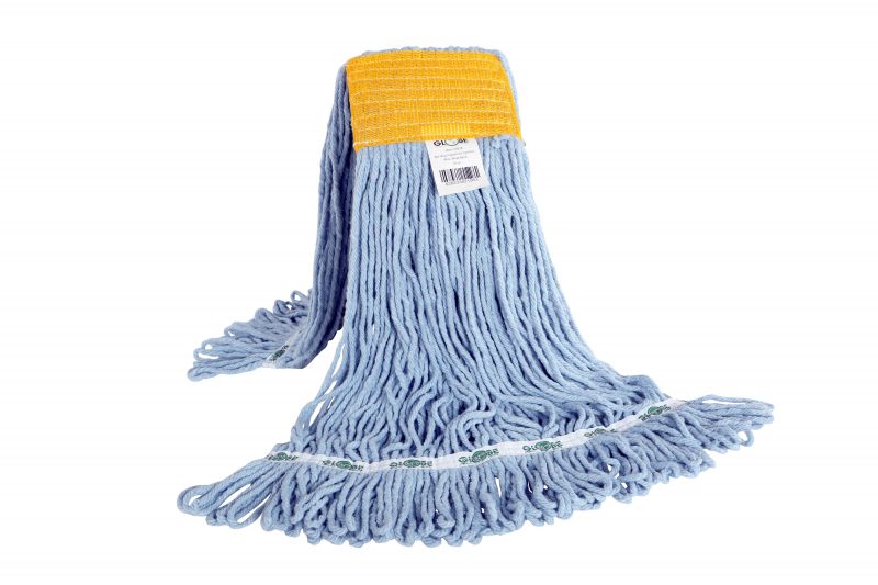 Globe 3052B Syn-Pro® Synthetic Looped End Wet Mop Wide Band Blue 24oz