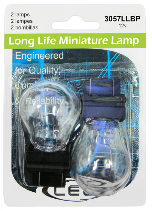 CEC Industries (568) 3057LLBP Miniature Bulb, 2 Pack Carded