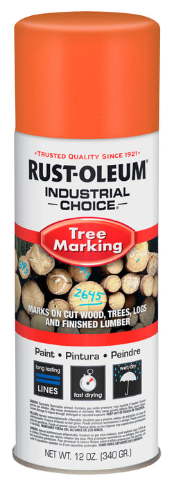 Rust-Oleum 306524 Rust-Oleum INDUSTRIAL CHOICE T1600 Tree Marking Paint 12 oz- FLUORESCENT ORANGE