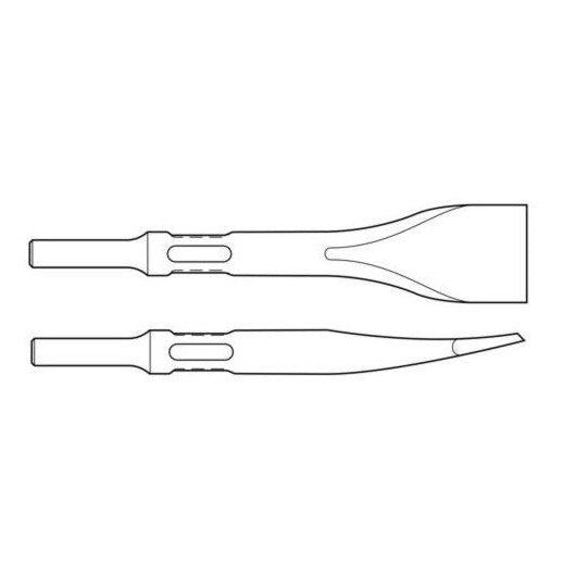 Zip Gun - 1-5/16" Wide Chisel & Scraper .498 Shank Non Turn Collar