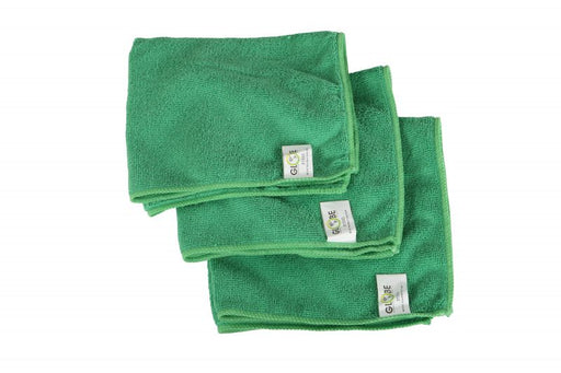 Globe 3130G 16"x16" Microfiber Cloth 240GSM Green