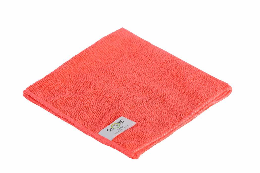 Globe (613) 3130R 16"x16" Microfiber Cloth 240GSM Red