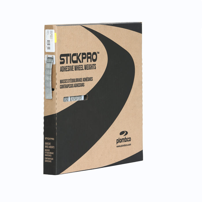 Plombco (750) 320FE-CW StickPro™ Steel Adhesive wheel weights. 0.25 oz segments in 20 lb roll with CW adhesive, Box of 320