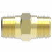 WHD 3325X6 BRASS PIPE HEX NIPPLE 3/8 MALE NPT