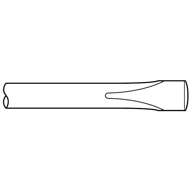 Chipping Hammer - .680 Round Shank  Round 1" x  12" Gouge Chisel