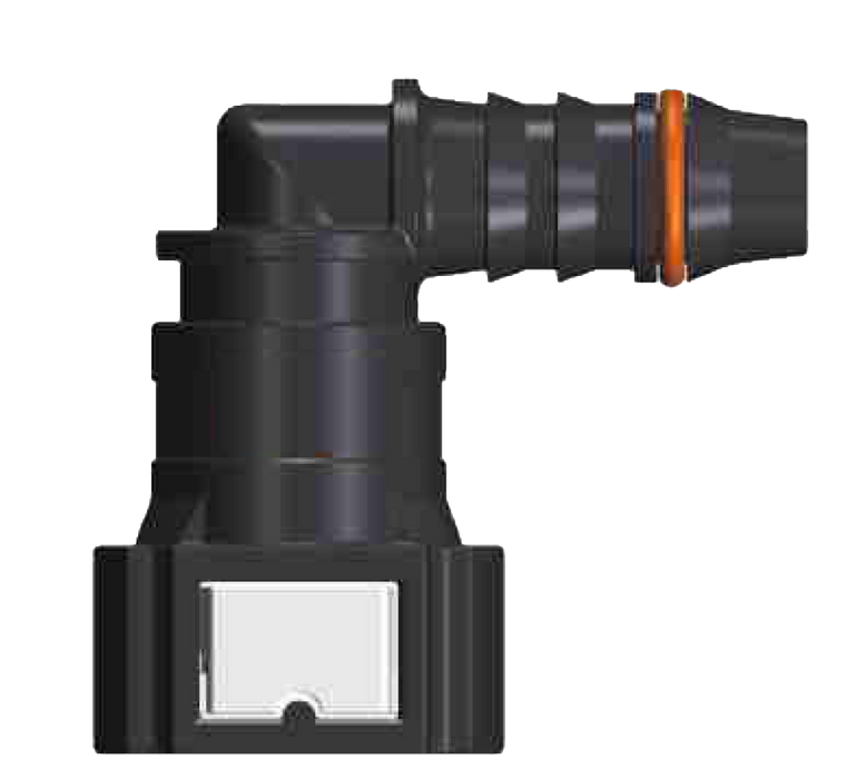 FMSI (450) 3376 3/8" x 90° Quick Connector to 10mm Nylon Fuel Line