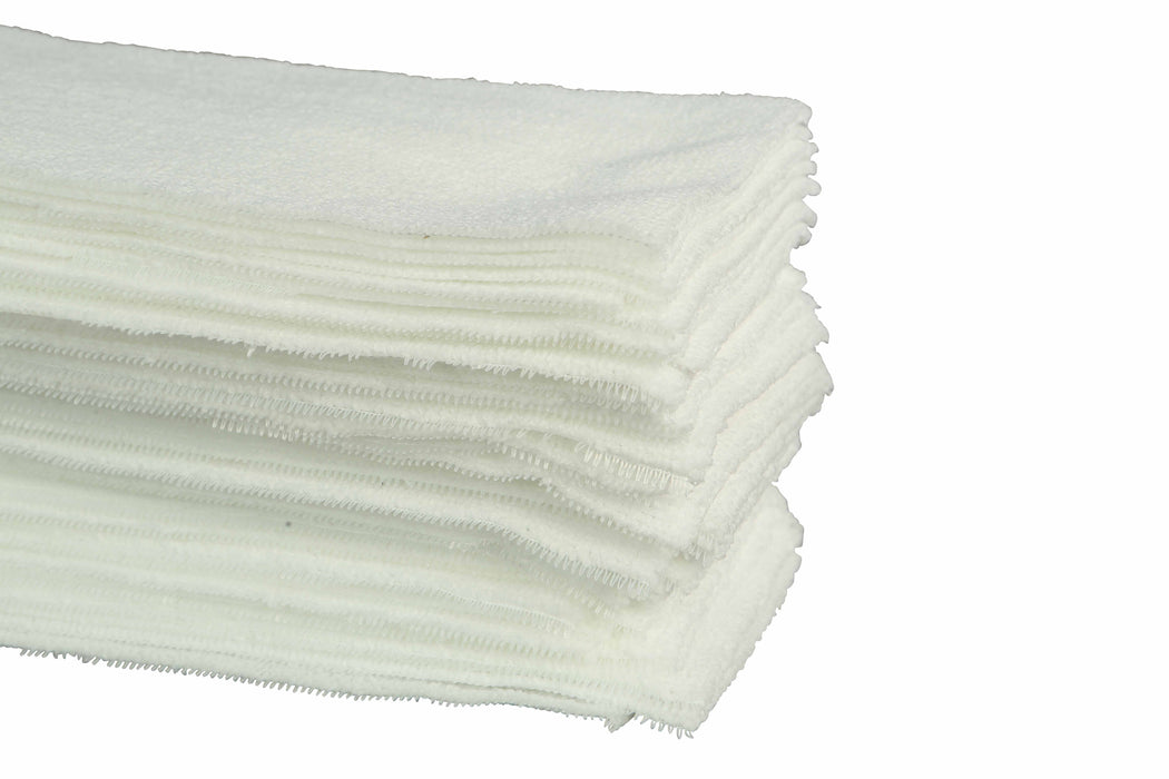 Globe (613) 3380 Single-use Microfiber pads, 18" x 5", White