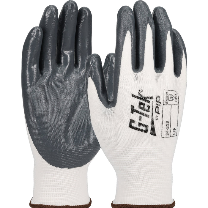 PIP Canada (449) GP34225/L 12PK G-Tek® Size- L Economy Seamless Knit Nylon Glove With Nitrile Coated Smooth Grip On Palm & Fingers, 12 pack