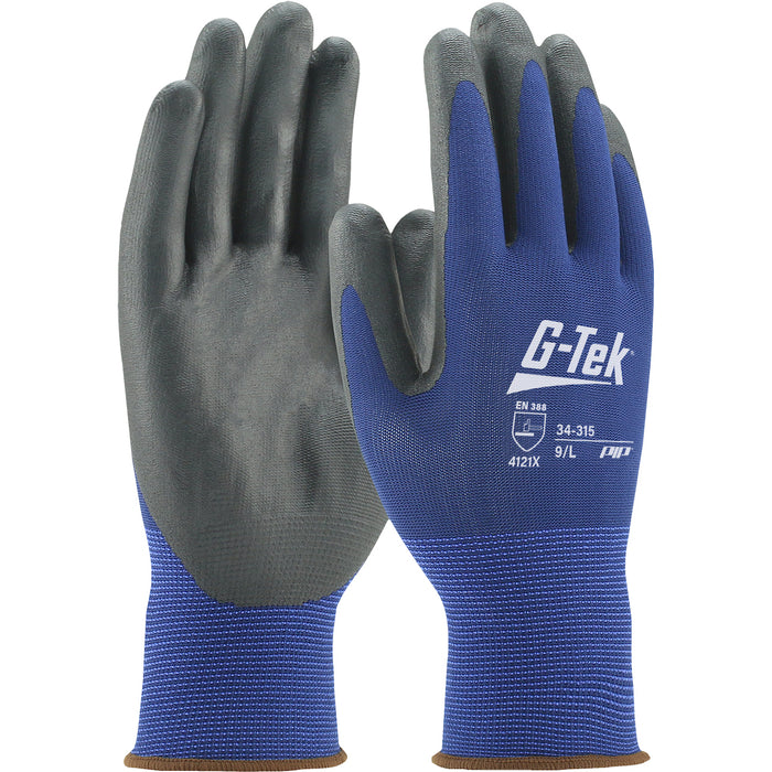 PIP Canada GP34315L 12-PAIR G-TEK® Seamless Knit Polyester Glove with Nitrile Coated Foam Grip on Palm & Fingers - 15 Gauge - LARGE