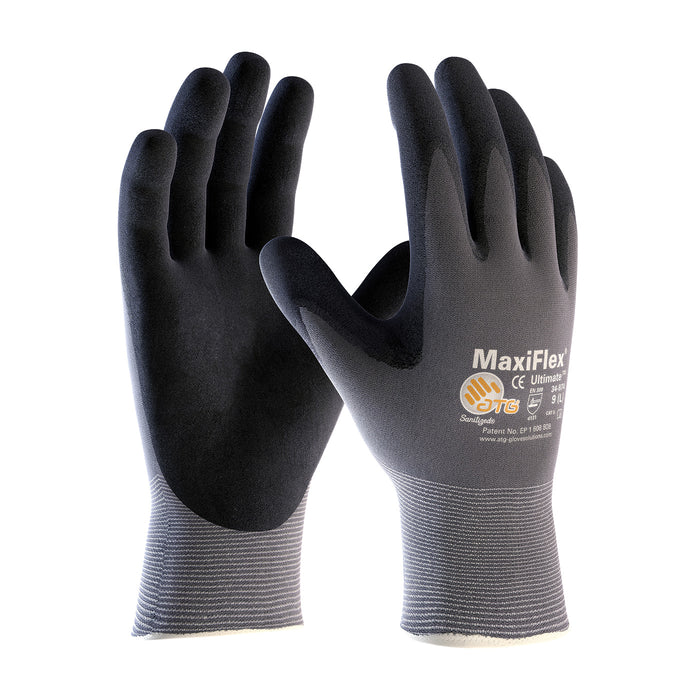 PIP Canada GP34874XXL 12-PAIR MAXIFLEX® ULTIMATE™ Seamless Knit Nylon/Elastane Glove with Nitrile Coated MicroFoam Grip on Palm & Fingers - Touchscreen Compatible - 15 G - XXLARGE